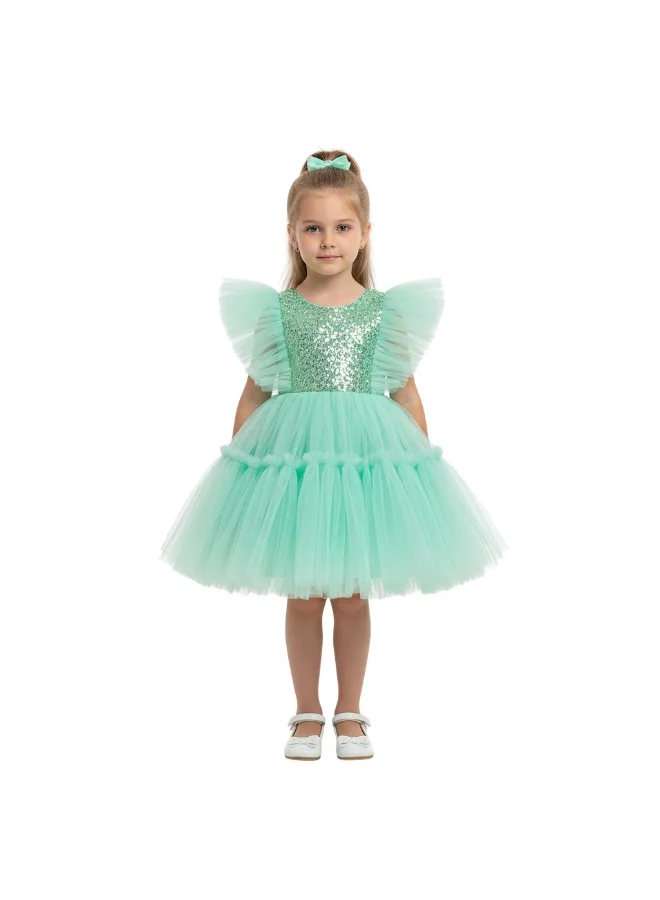 D'Daniela Sequin Tulle Dress